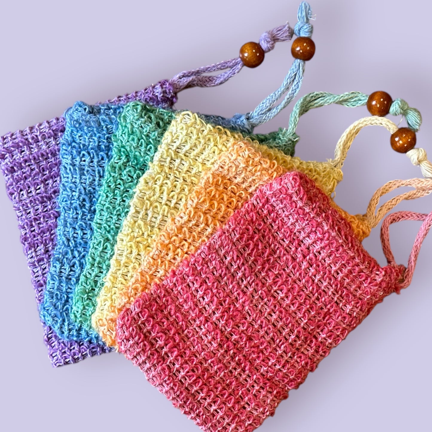 Soap Saver Bags Rainbow Set of 6