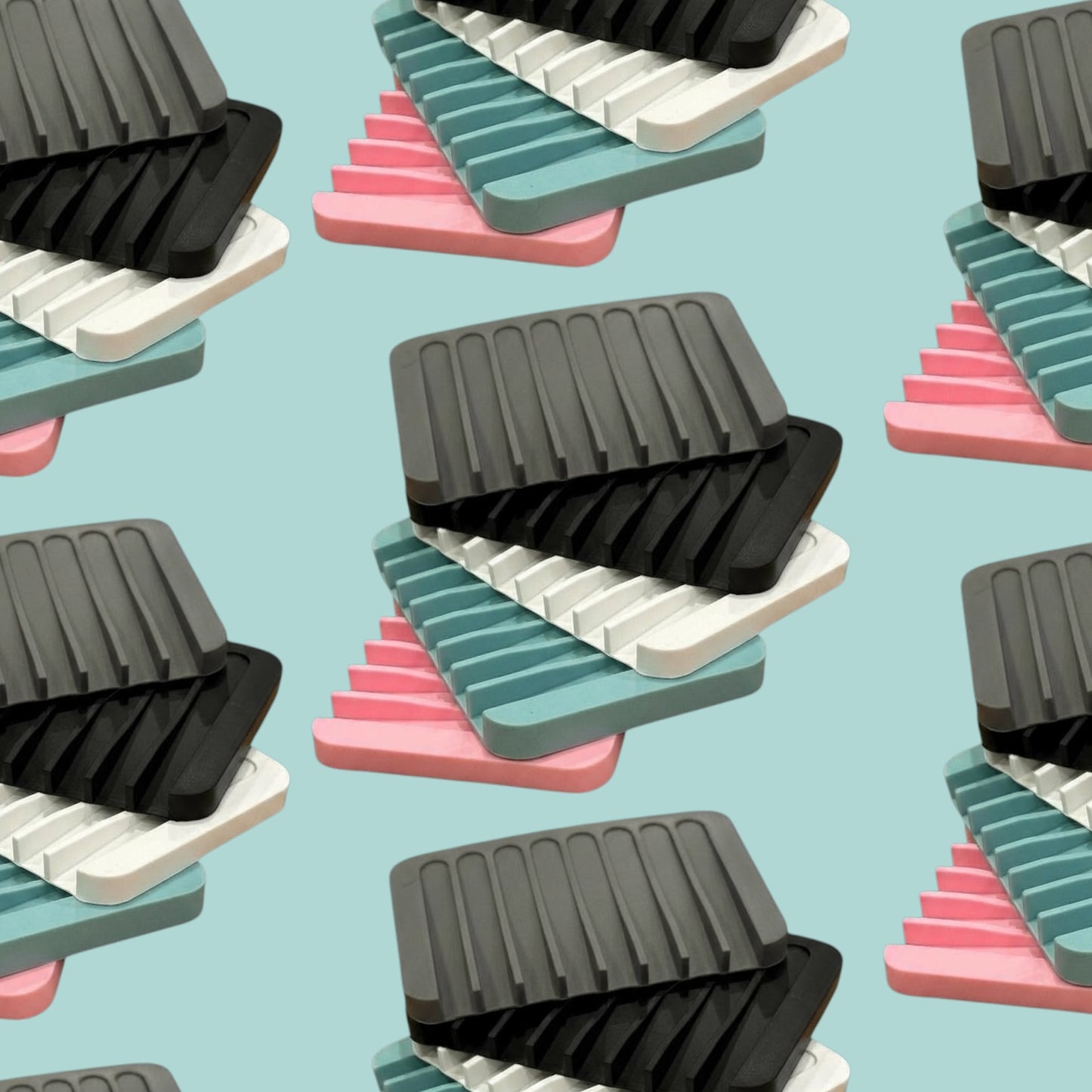 Self-Draining Silicone Soap Dish | Modern Non-Slip Soap Holder