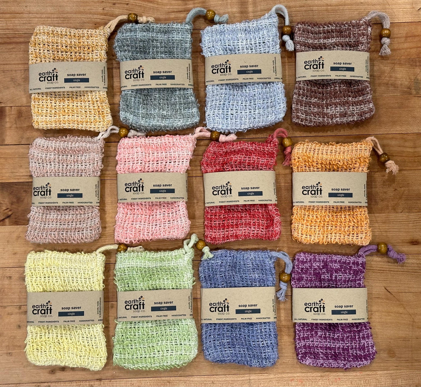 Soap Saver Bags , Rainbow Soap Saver, Bag for soap scraps , Earthcraft Soap Saver Bags in multiple colors, sisal soap sack