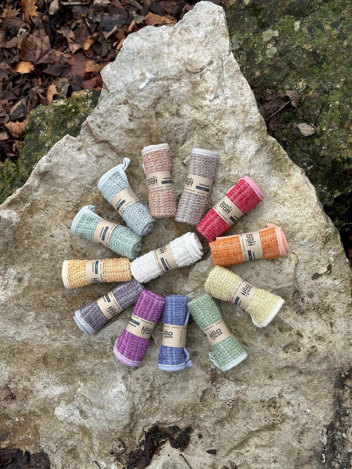 Earthcraft Hand Dyed Exfoliating Washcloths / Dishcloths| Multi Purpose | Naturally Beautiful | Kitchen Dish Cloths