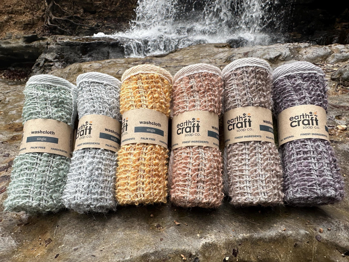 Earthcraft Hand Dyed Exfoliating Washcloths / Dishcloths| Multi Purpose | Naturally Beautiful | Kitchen Dish Cloths