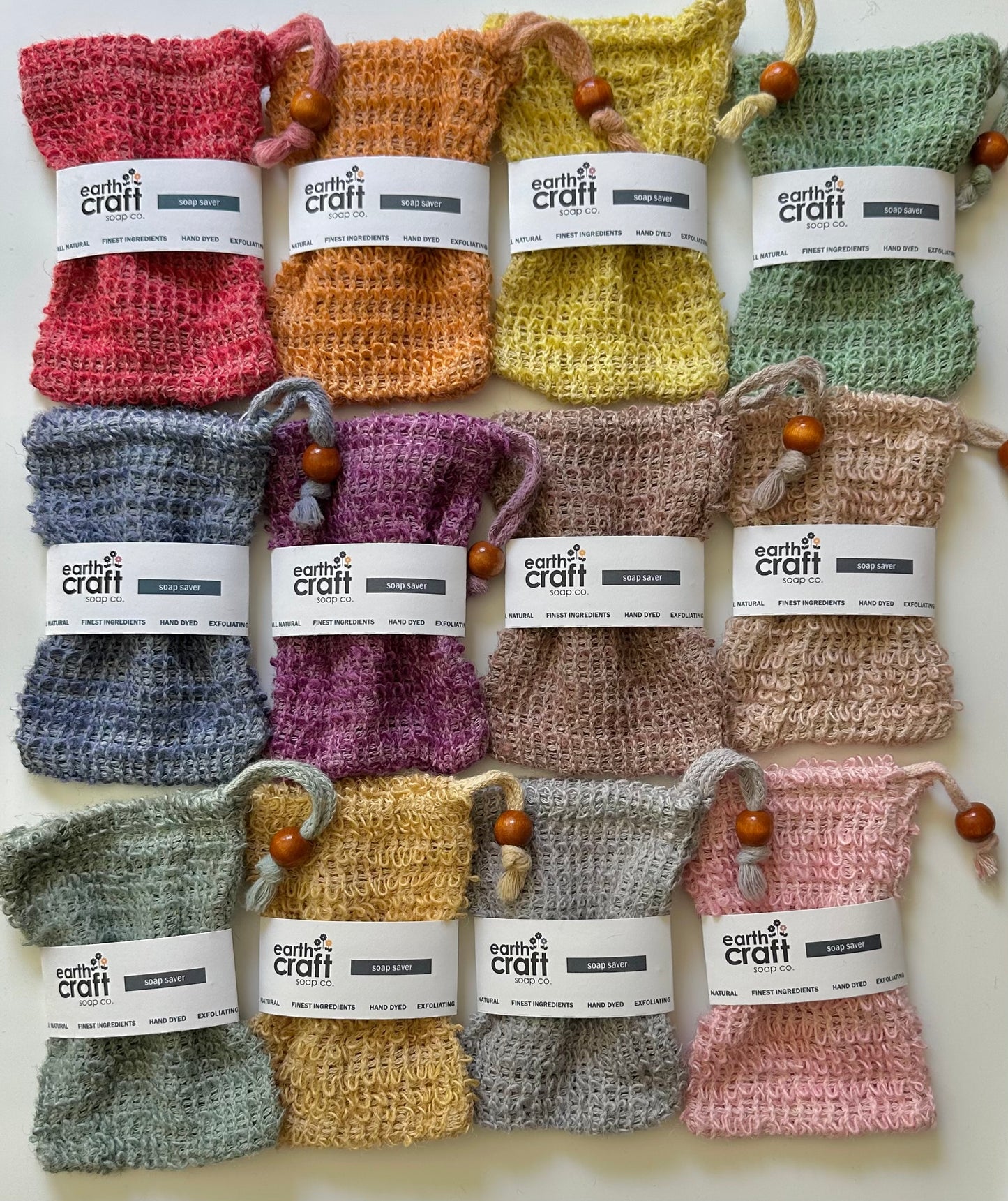 Hand-Dyed Exfoliating Soap Saver Bag โ Choose your color