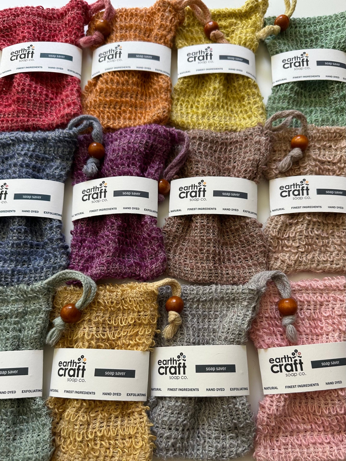 Hand-Dyed Exfoliating Soap Saver Bag โ Choose your color