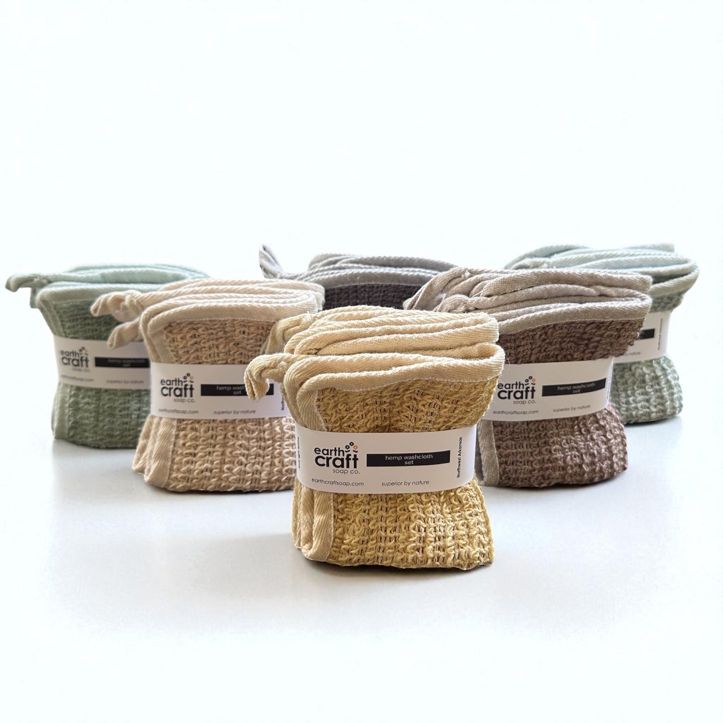 Earthtone Set of 6 Exfoliating Washcloths