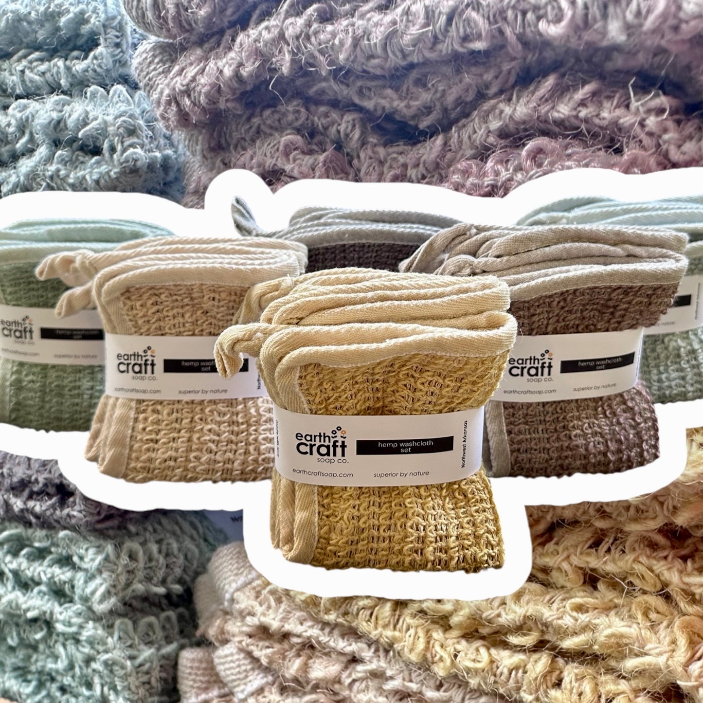Earthtone Set of 6 Exfoliating Washcloths