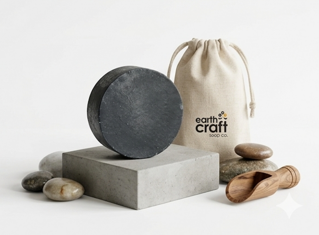 Handmade Activated Charcoal and Tea Tree Soap for Acne by Earthcraft Soap Co.