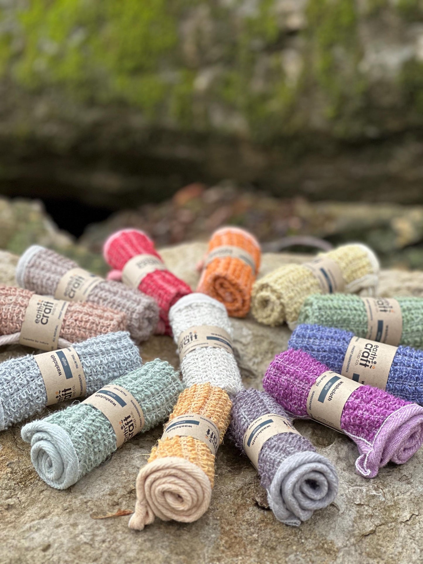 Earthcraft Hand Dyed Exfoliating Washcloths / Dishcloths| Multi Purpose | Naturally Beautiful | Kitchen Dish Cloths