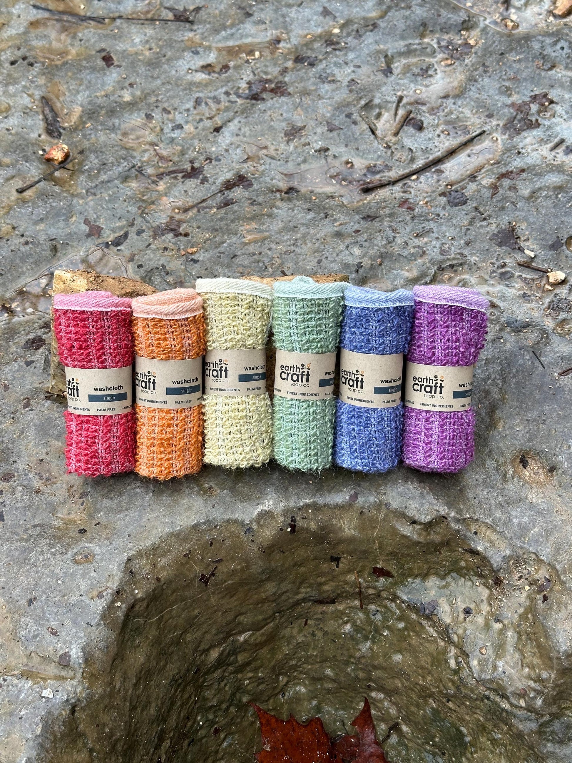 Rainbow Set of 6 Exfoliating Washcloths / Dishcloths | Best Washcloths Ever | Multi Purpose | Naturally Beautiful | Kitchen Dish Cloths