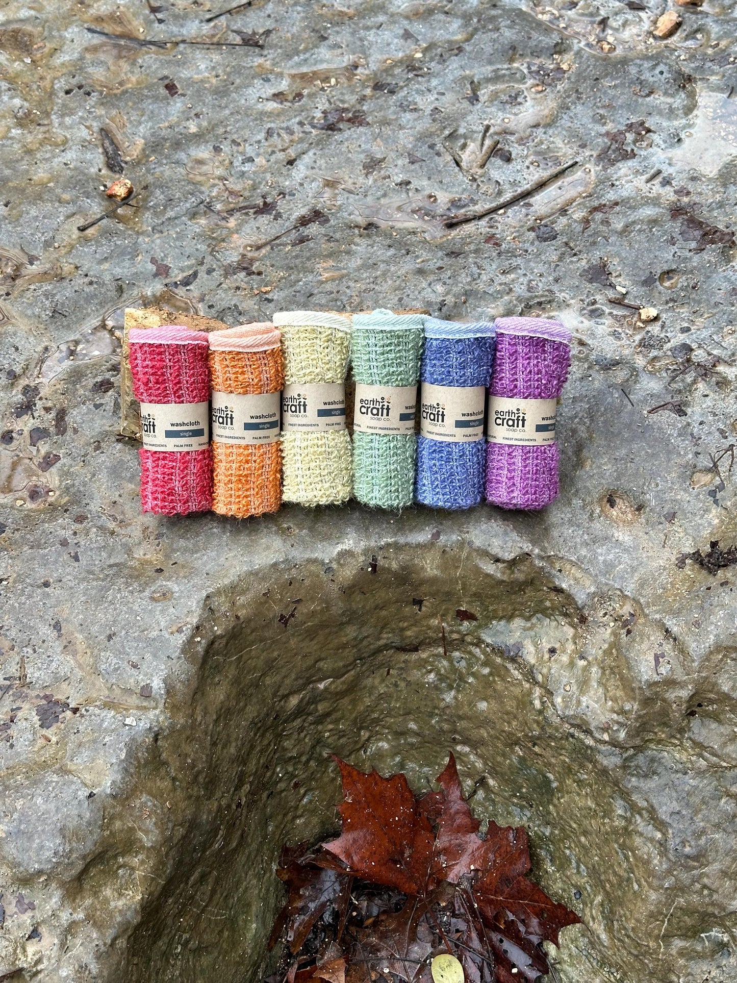 Rainbow Set of 6 Exfoliating Washcloths / Dishcloths | Best Washcloths Ever | Multi Purpose | Naturally Beautiful | Kitchen Dish Cloths