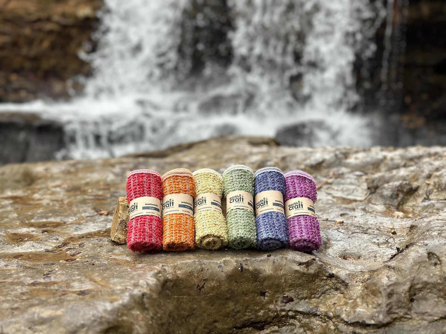 exfoliating washcloths rainbow set of 6