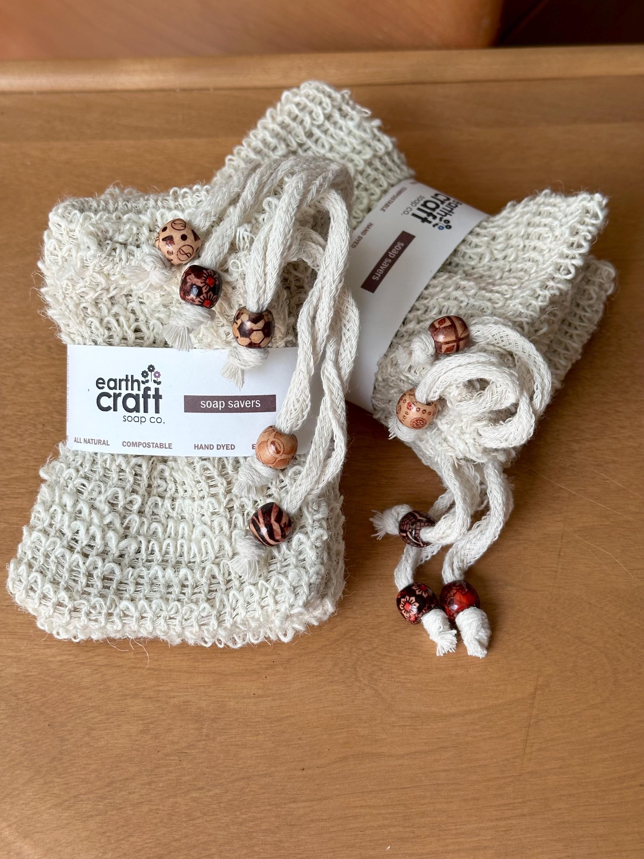 eco friendly soap saver bag with decorative bead