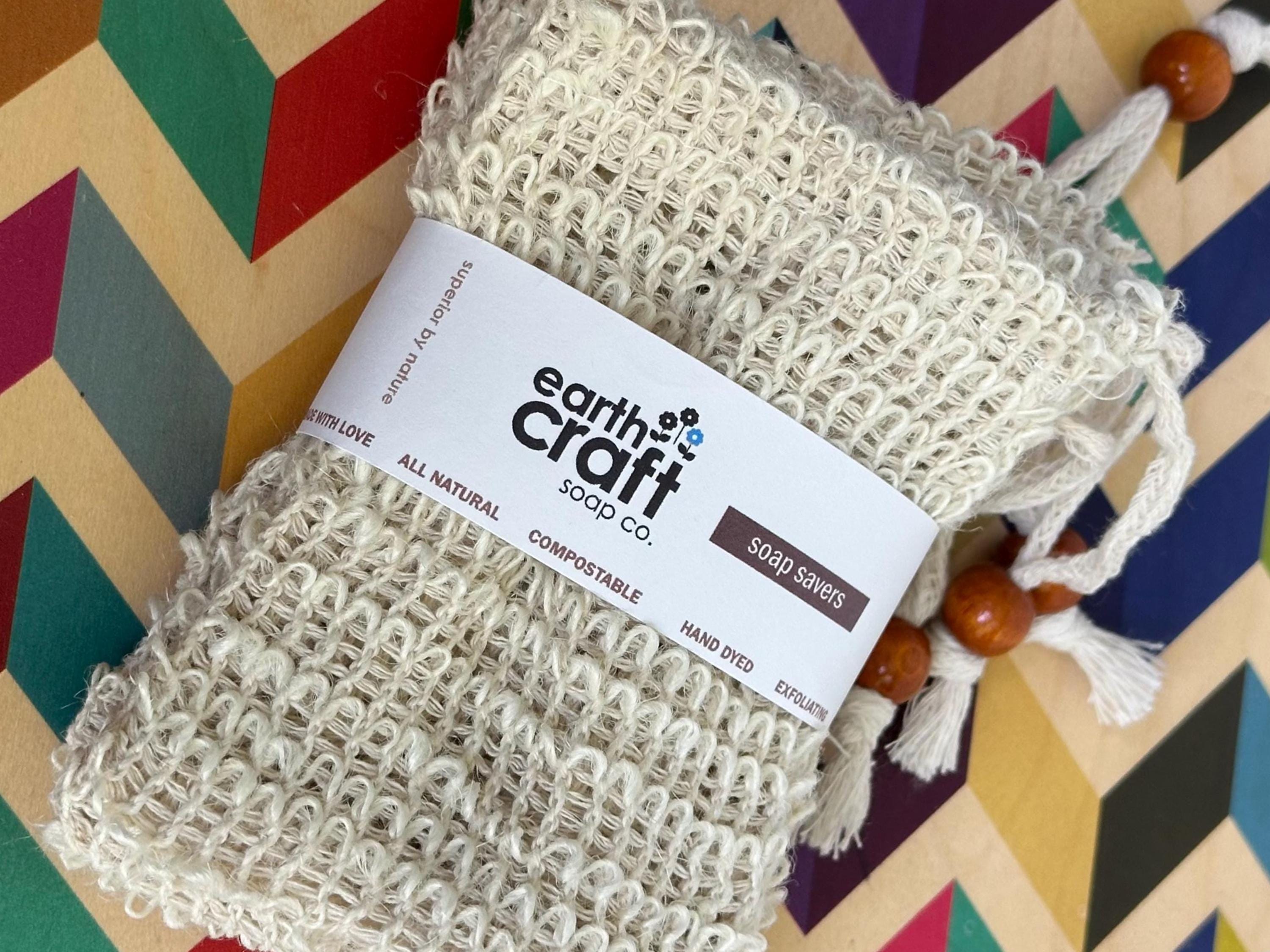 Set of 5 Natural Hemp Soap Saver Bags