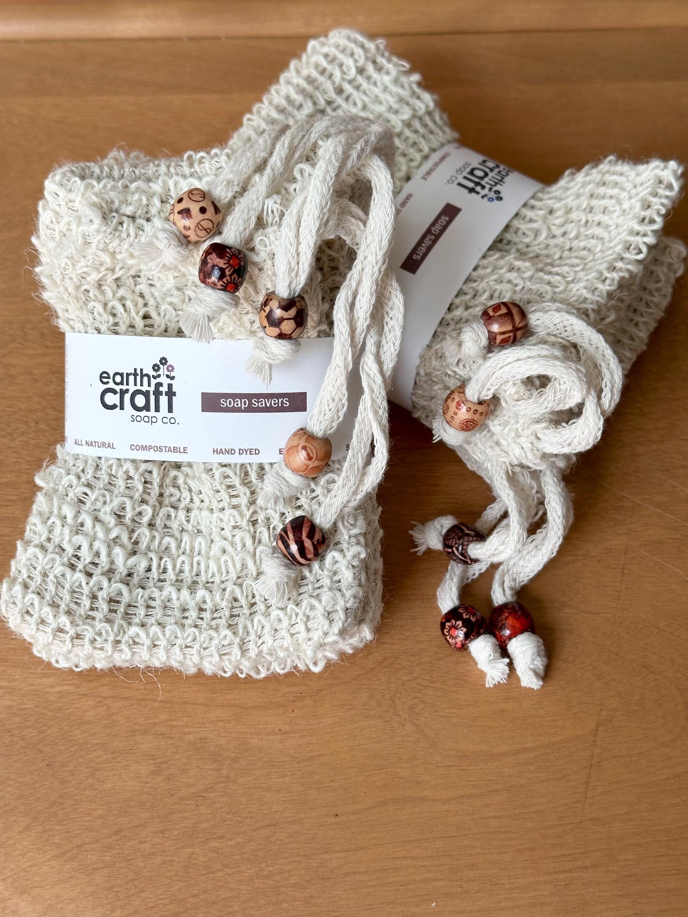 eco friendly soap saver bag with decorative bead