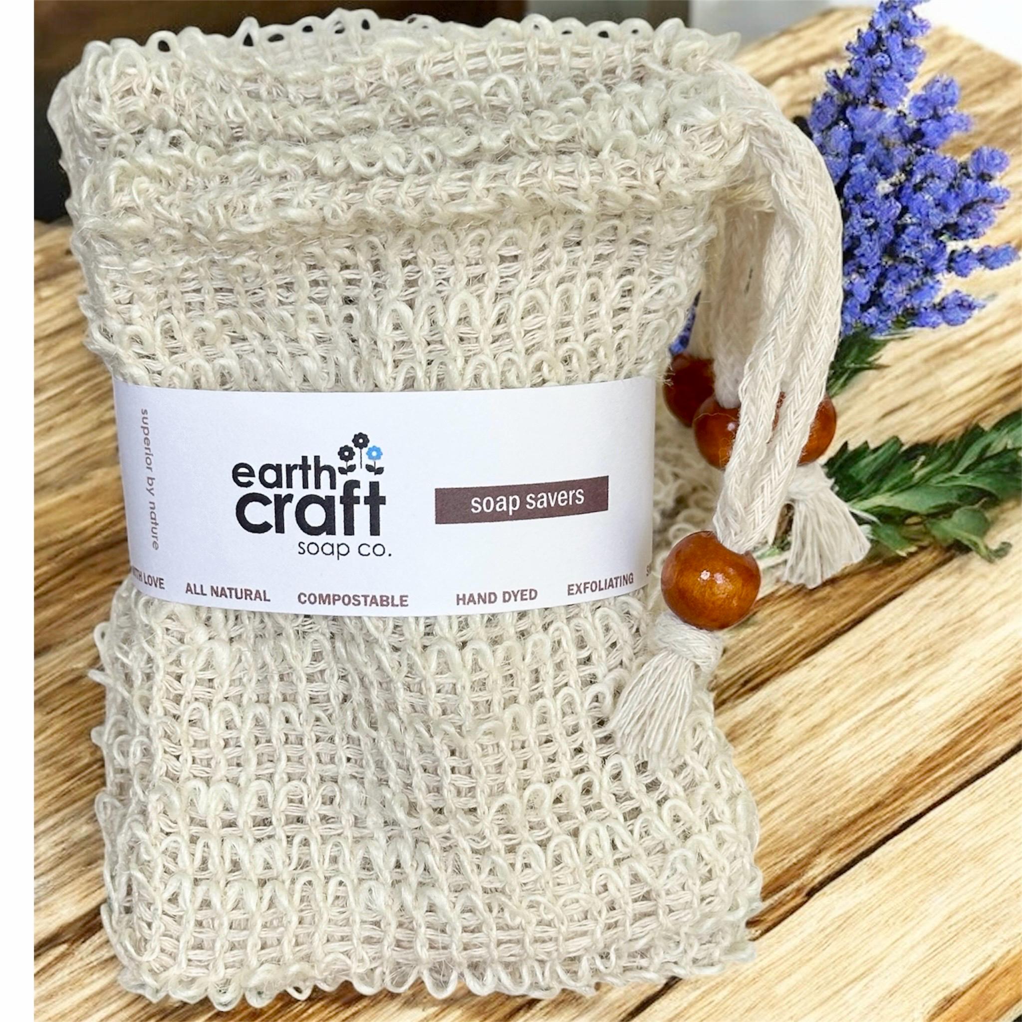 Set of 5 Natural Hemp Soap Saver Bags