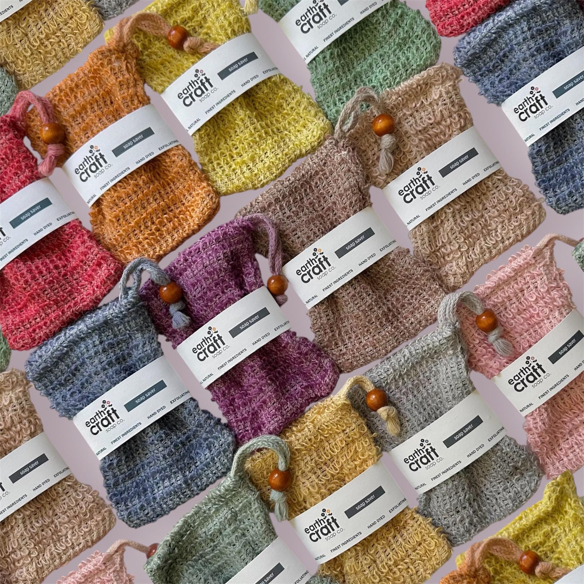 Hand-Dyed Exfoliating Soap Saver Bag – Choose your color