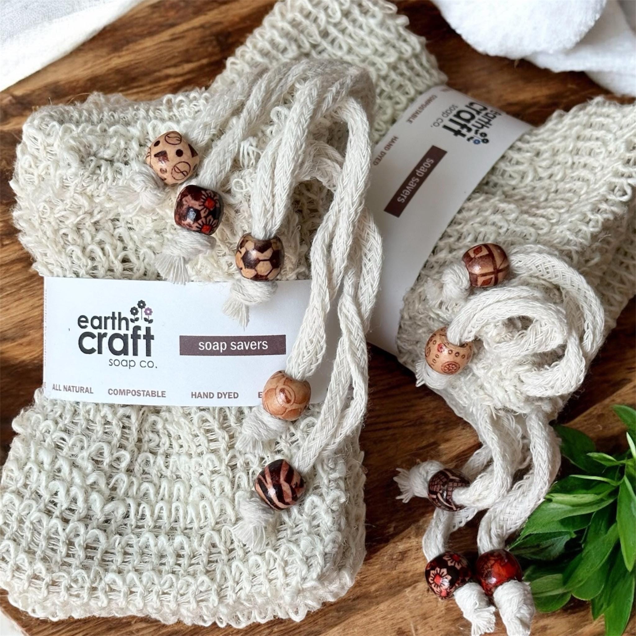 eco friendly soap saver bag with decorative bead