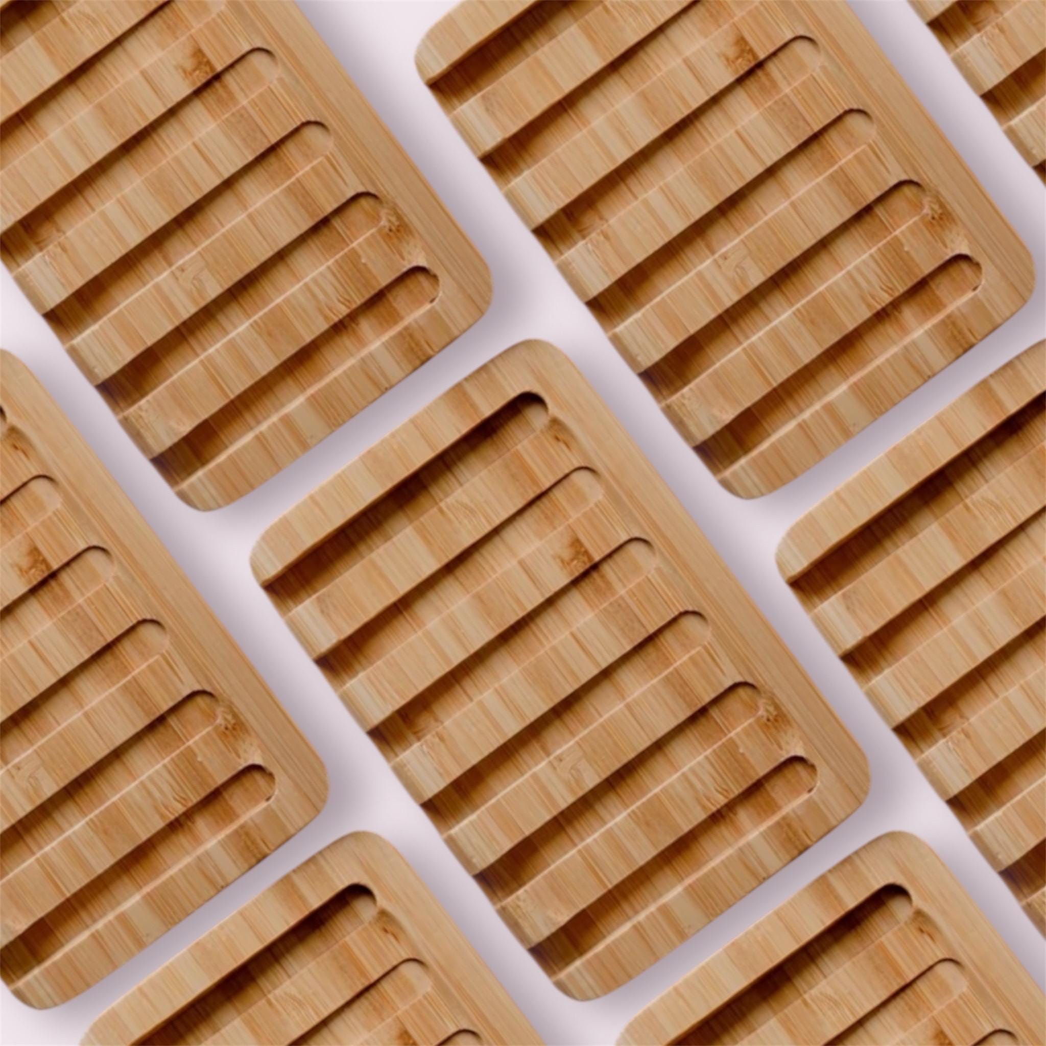 Self Draining Bamboo Soap Dish | Waterfall Soap Dish