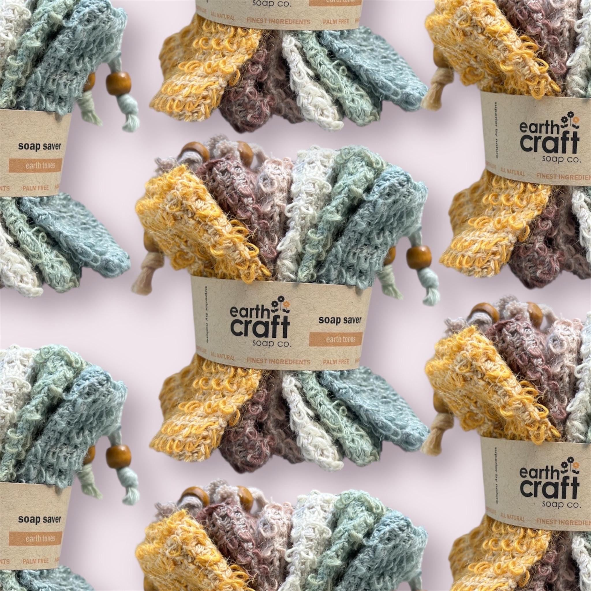 Exfoliating Soap Saver Set: Earthtone Plant Fiber Bags, Zero Waste