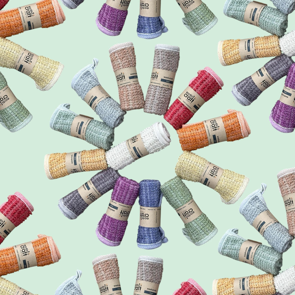 Hand-Dyed Exfoliating Washcloth – Choose Your Color