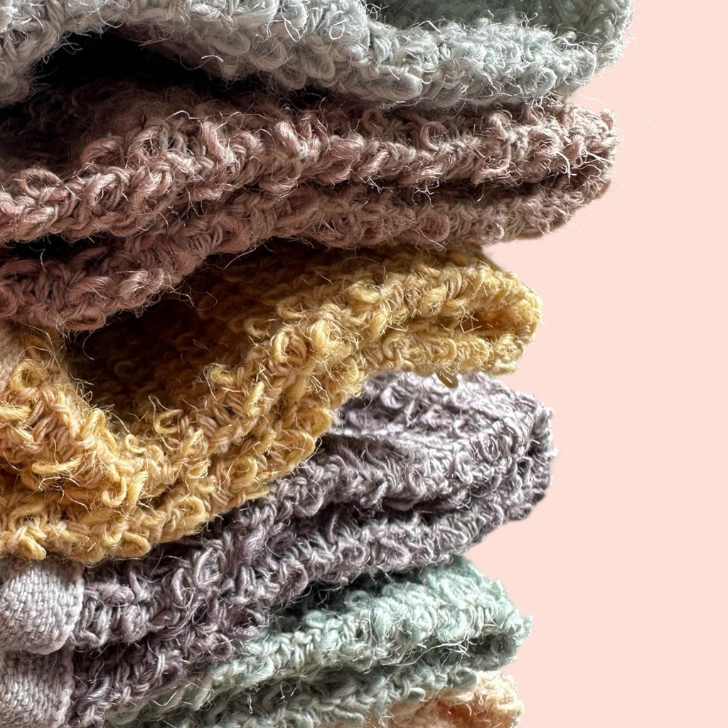 Earthtone Set of 6 Exfoliating Washcloths