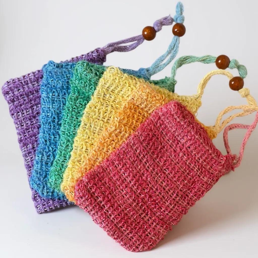 Soap Saver Bags Rainbow Set of 6