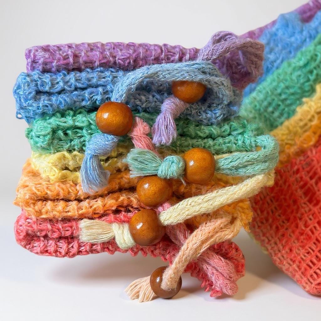 Soap Saver Bags Rainbow Set of 6