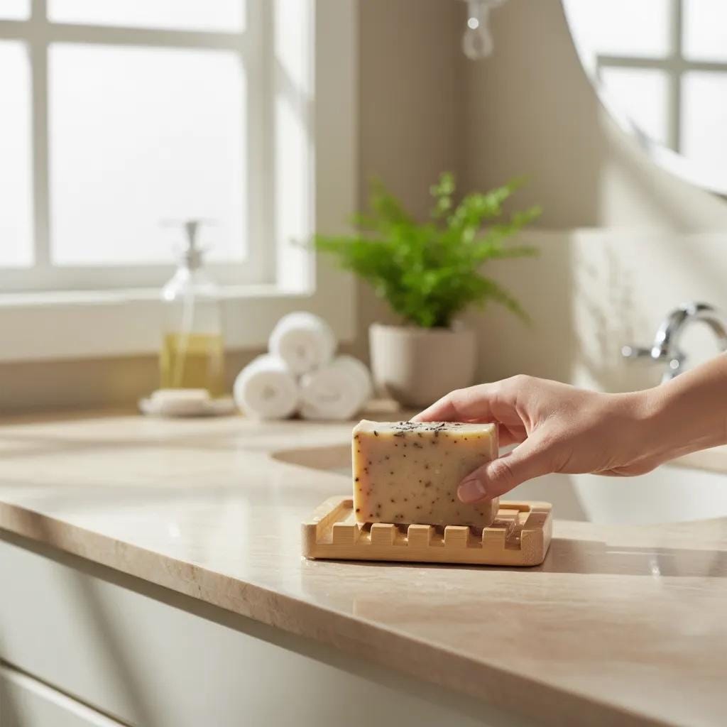 Self Draining Bamboo Soap Dish | Waterfall Soap Dish