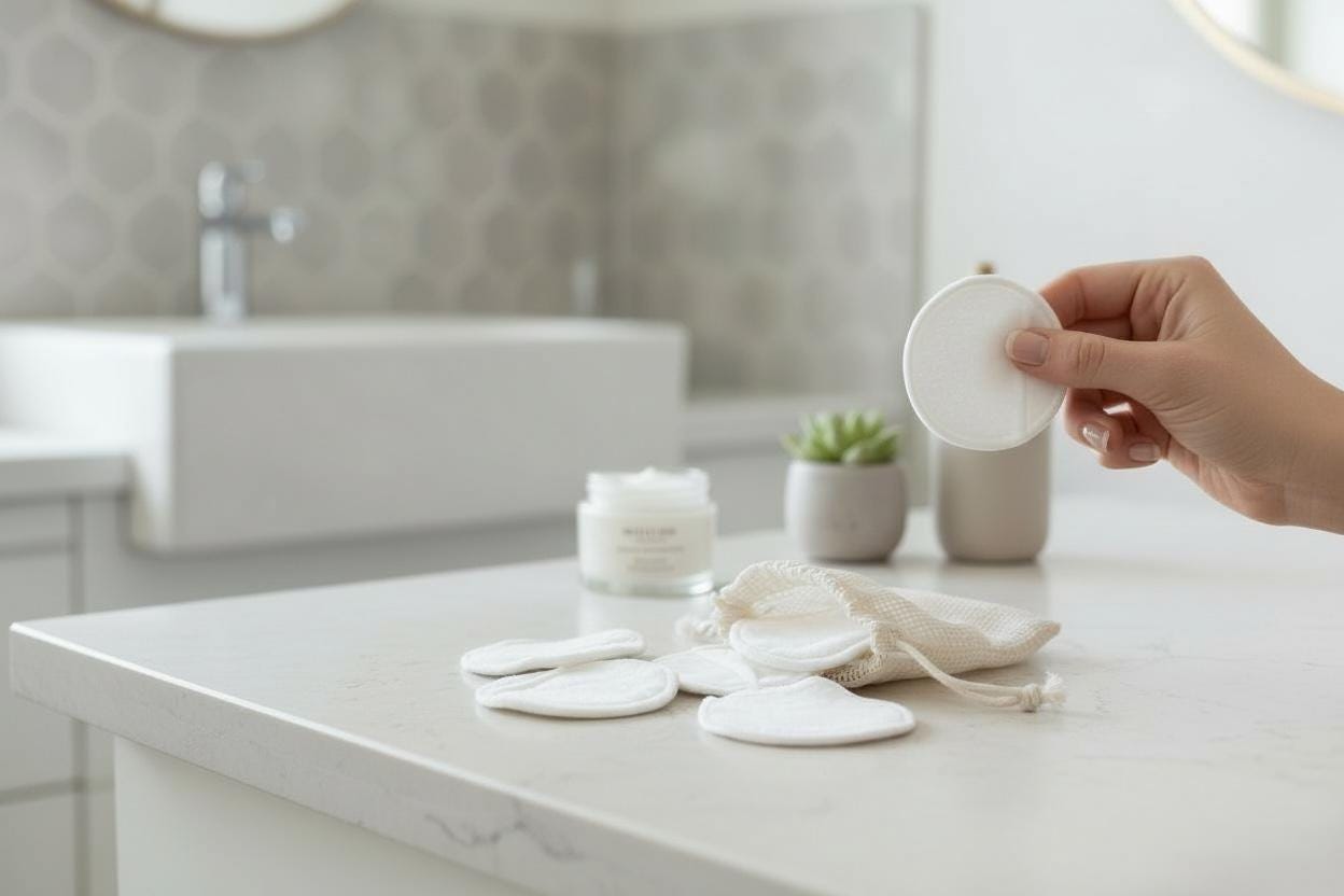 Bamboo Reusable Cotton Rounds | Eco-Friendly Makeup Remover Pads (Set of 5)