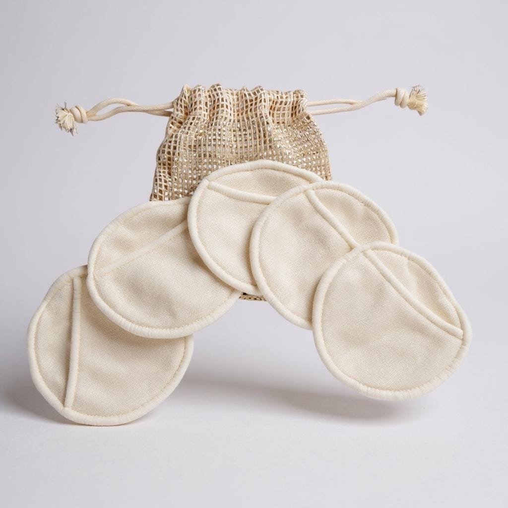 Bamboo Reusable Cotton Rounds | Eco-Friendly Makeup Remover Pads (Set of 5)