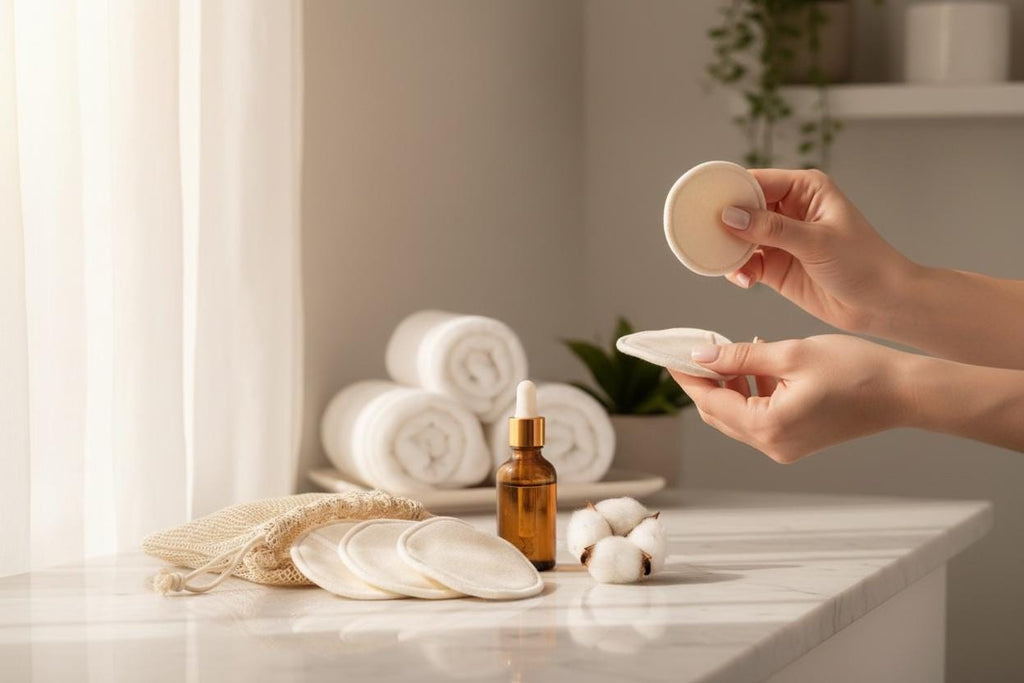Bamboo Reusable Cotton Rounds | Eco-Friendly Makeup Remover Pads (Set of 5)