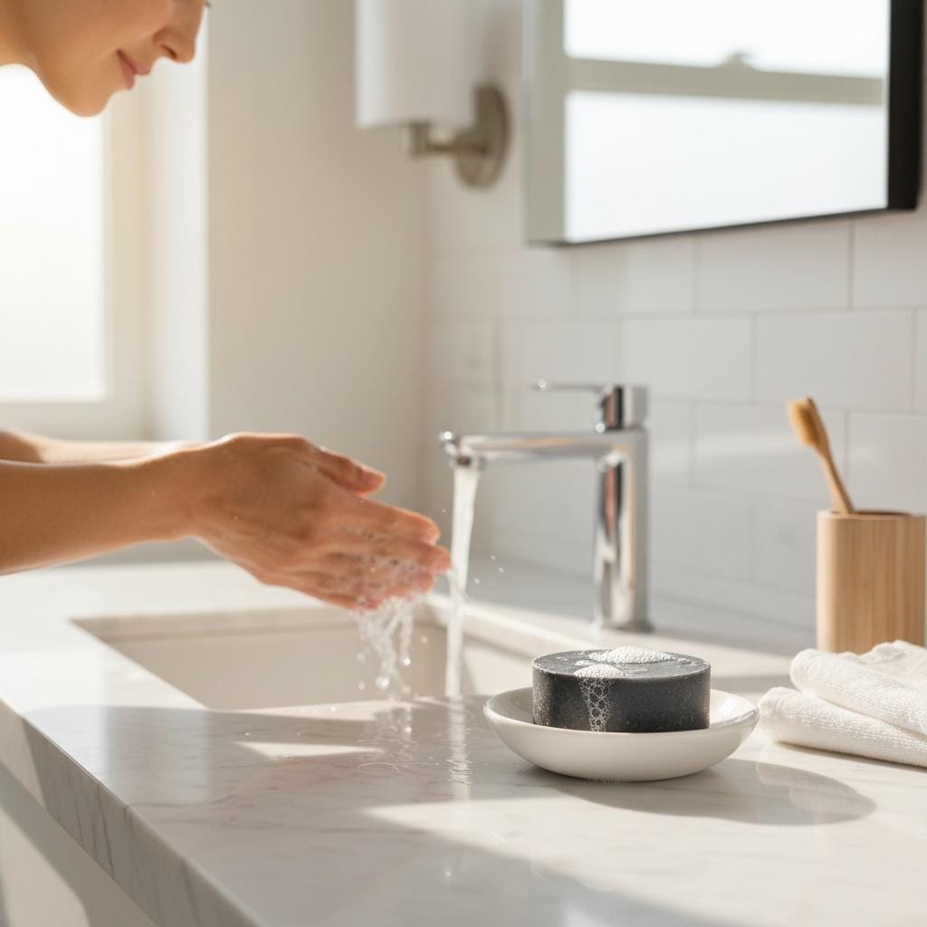 Handmade Activated Charcoal and Tea Tree Soap for Acne by Earthcraft Soap Co.