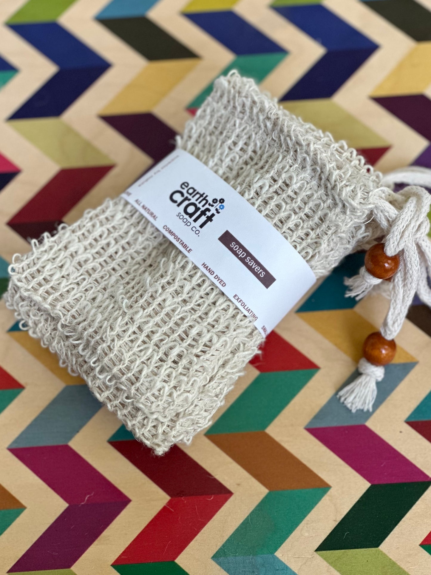 Set of 5 Natural Hemp Soap Saver Bags