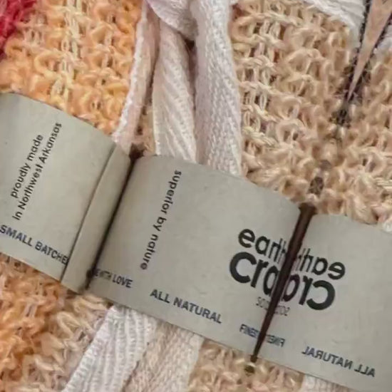 Natural Wash Cloth, Exfoliating Wash Cloth, Eco Friendly Product, Natural Body Scrub , Soap Saver, Compostable Bath Cloth